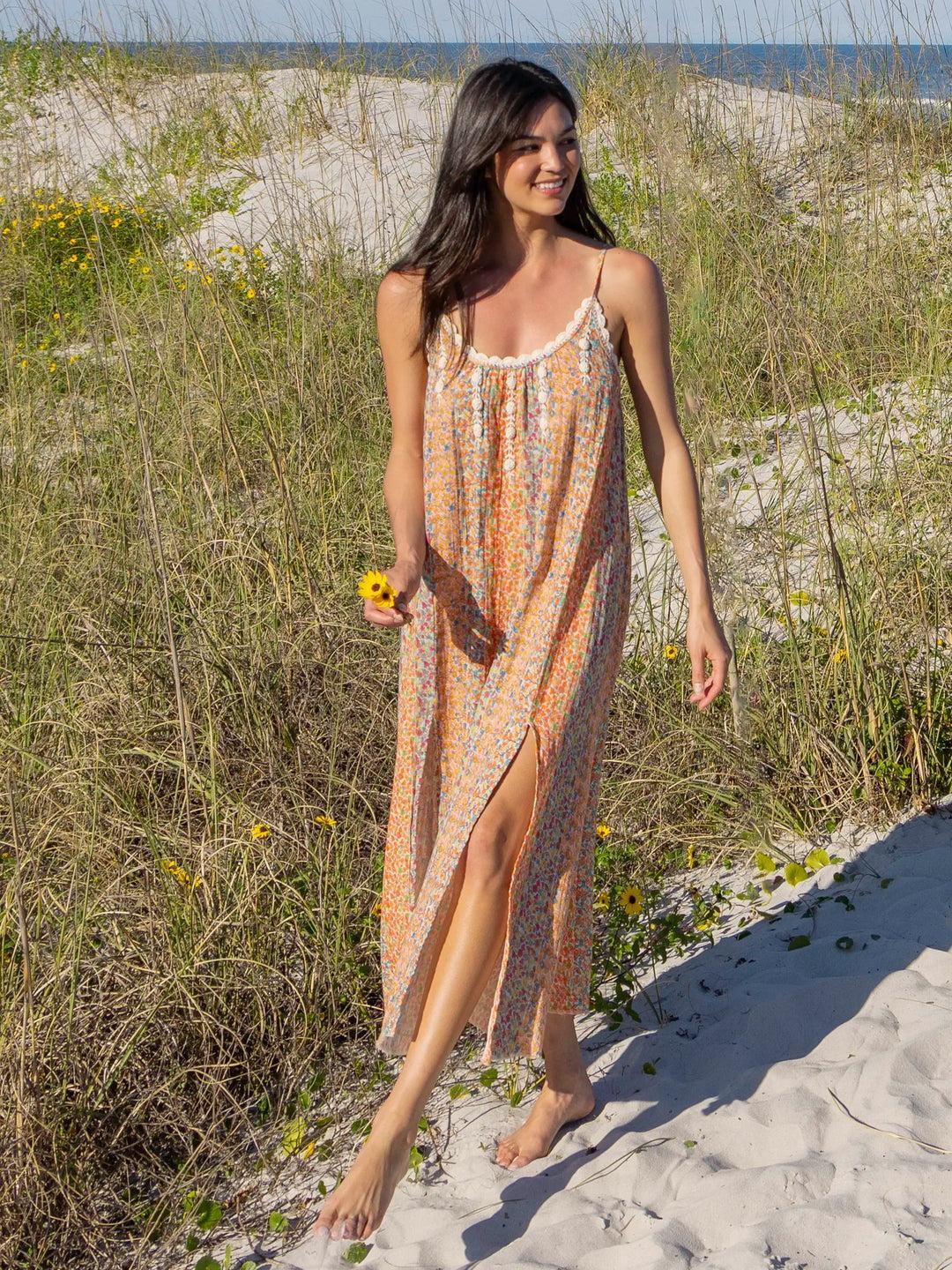 Cosette Embroidered Cotton Maxi Dress Product Image