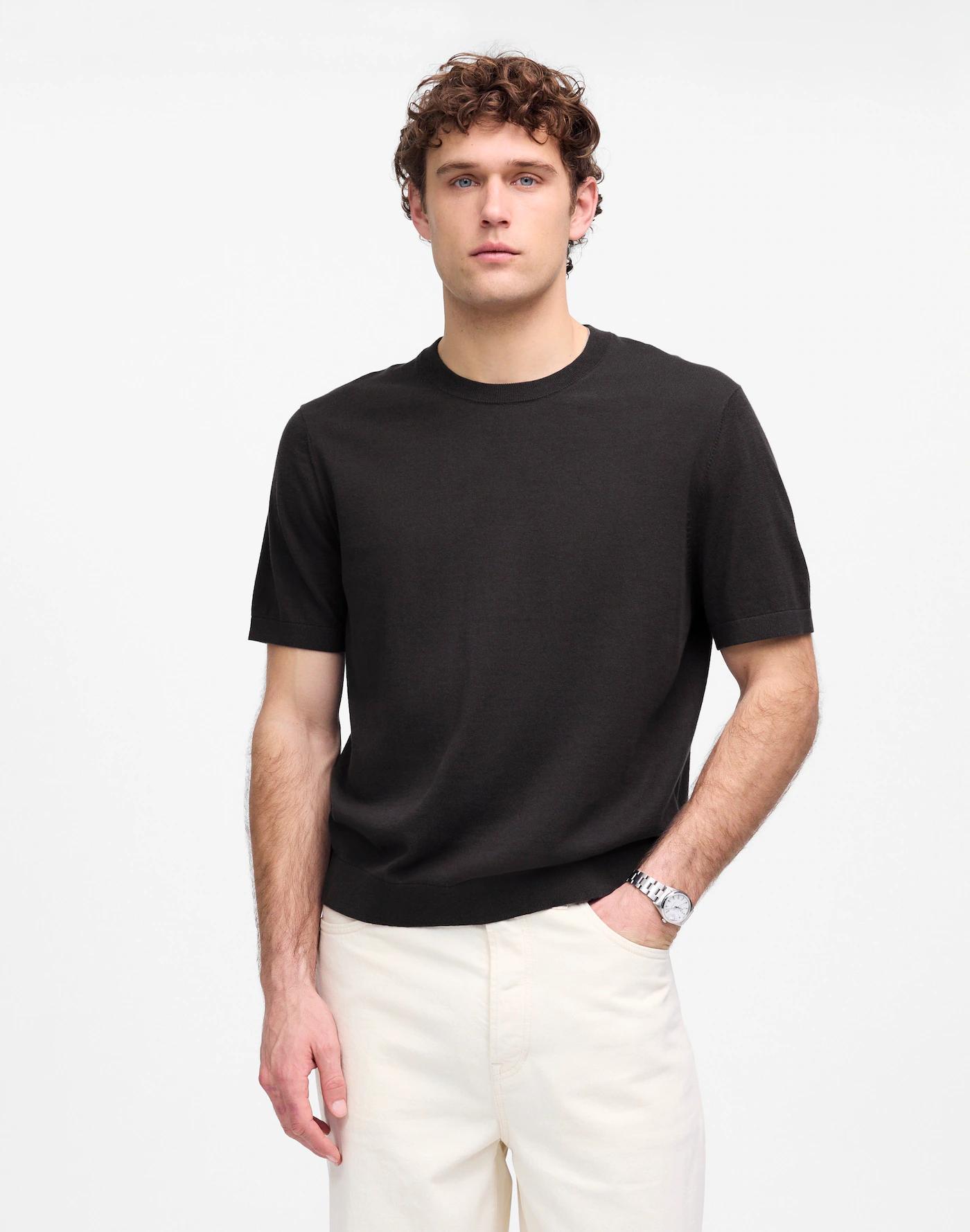 Cotton Crewneck Sweater Tee Product Image