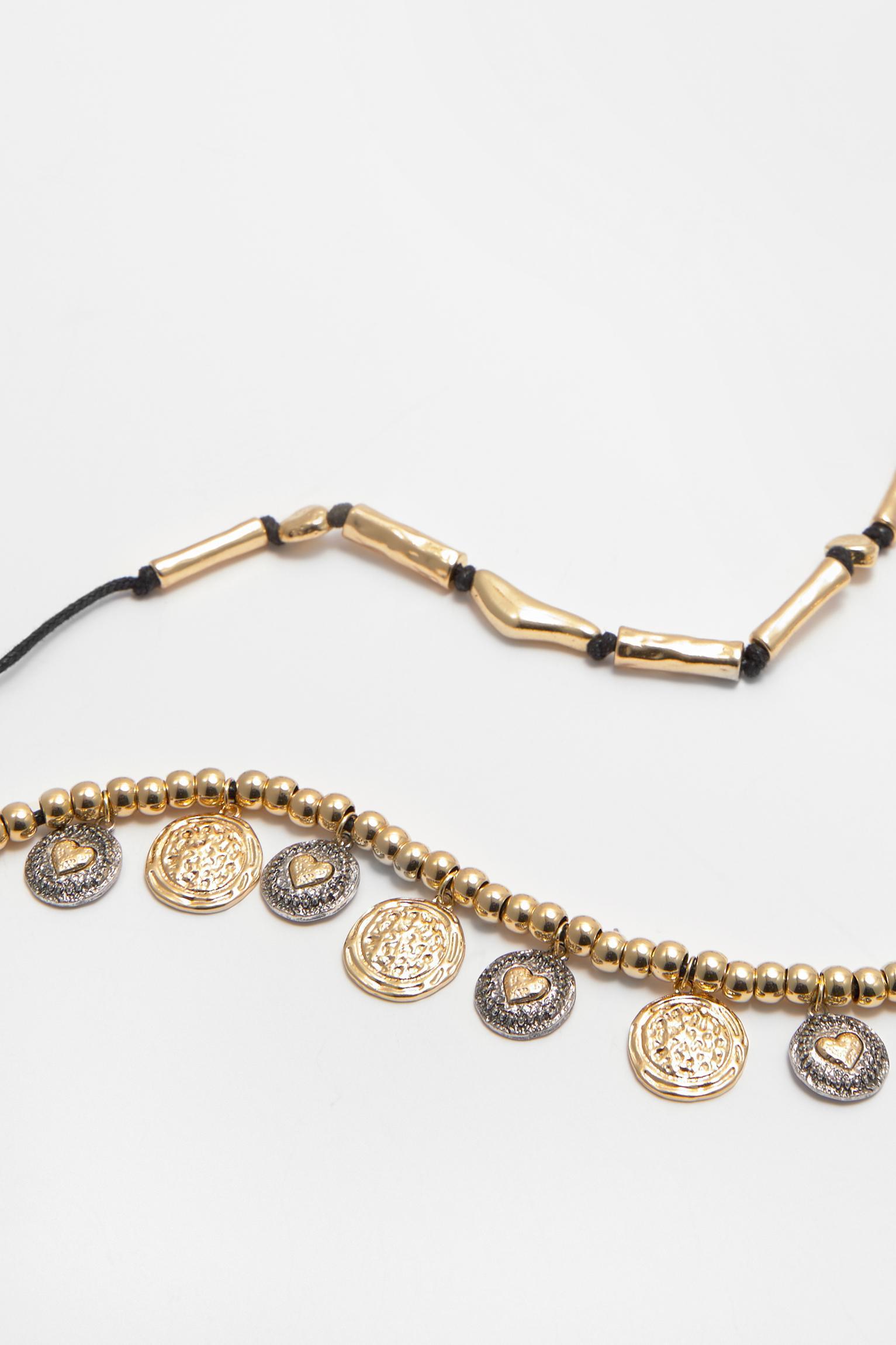 Metallic coin necklace Product Image