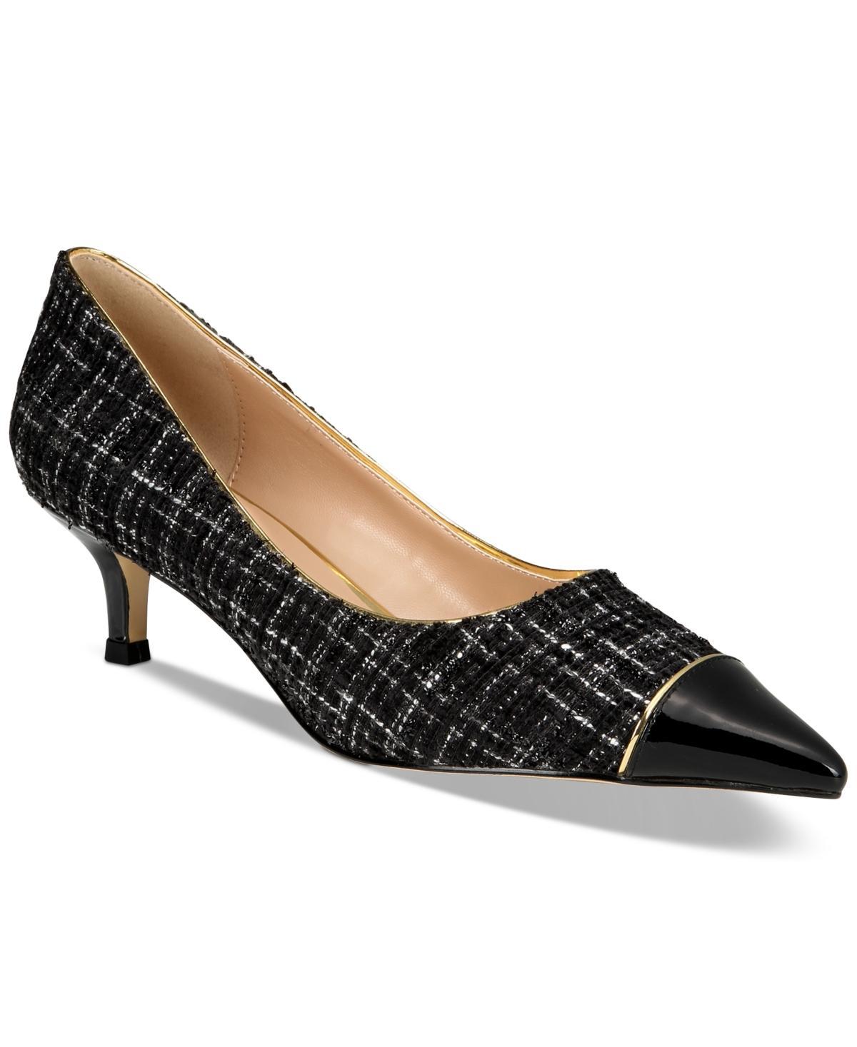 Things Ii Come Womens Jacey Luxurious Pointed-Toe Kitten Heel Pumps Product Image