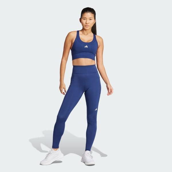 adidas Own the Run Full-Length Leggings Dark Blue XS Womens Product Image