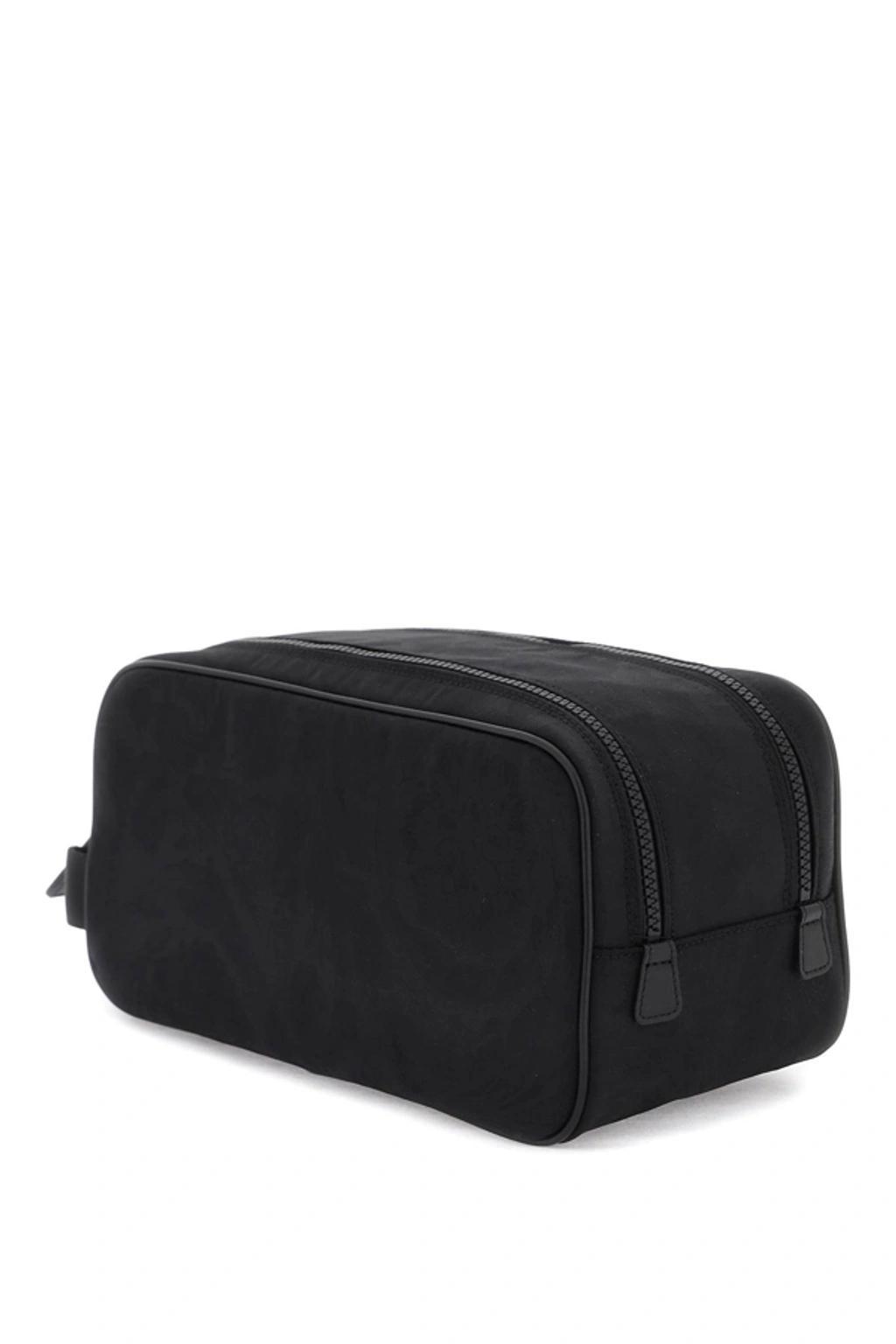 VERSACE Barocco Nylon Beauty Fabric In Black Product Image