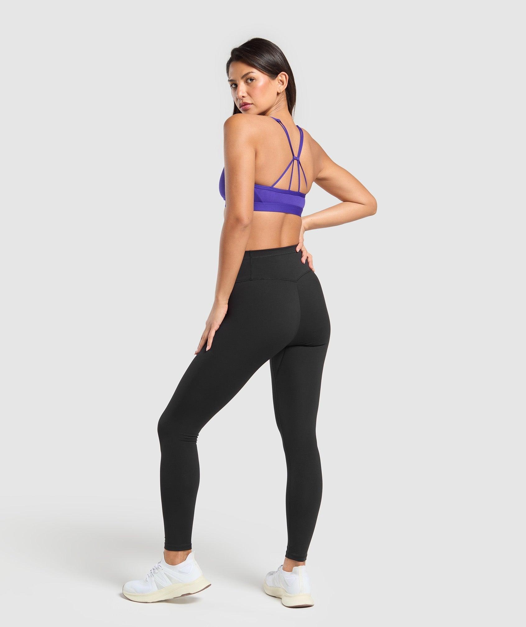 Ruched Strappy Sports Bra Product Image