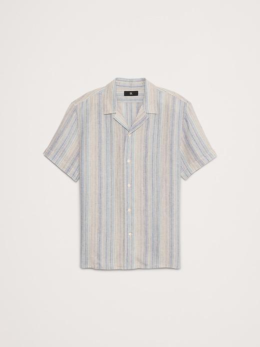 Standard-Fit Linen Resort Shirt Product Image