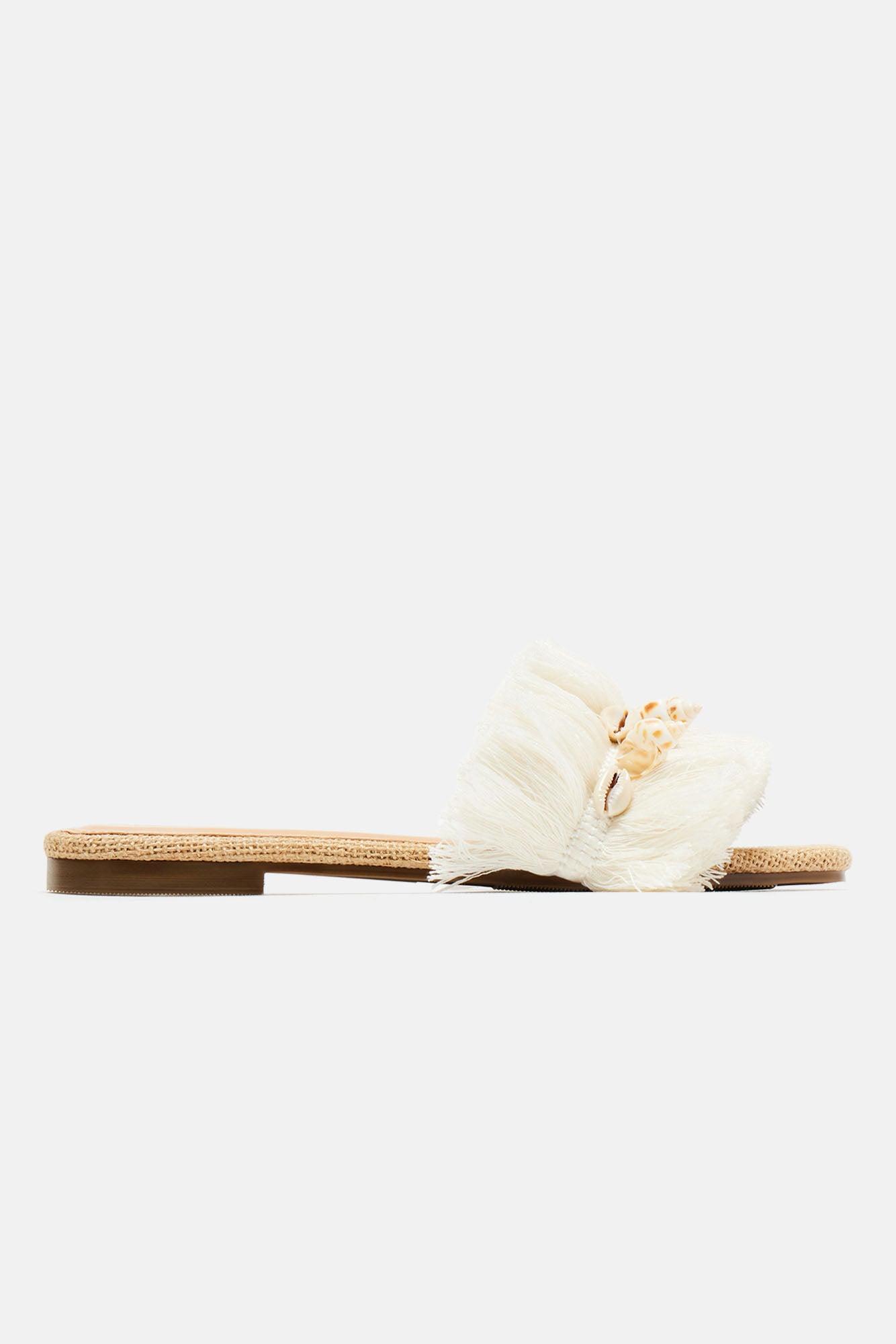Beachy Bliss Flat Sandals - Beige Product Image