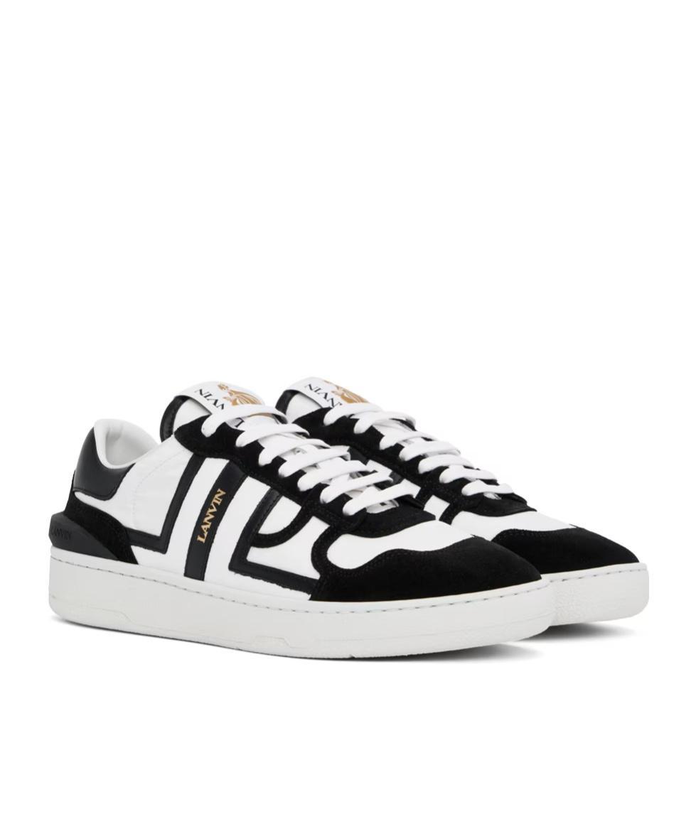 White & Black Clay Mesh Sneakers Product Image