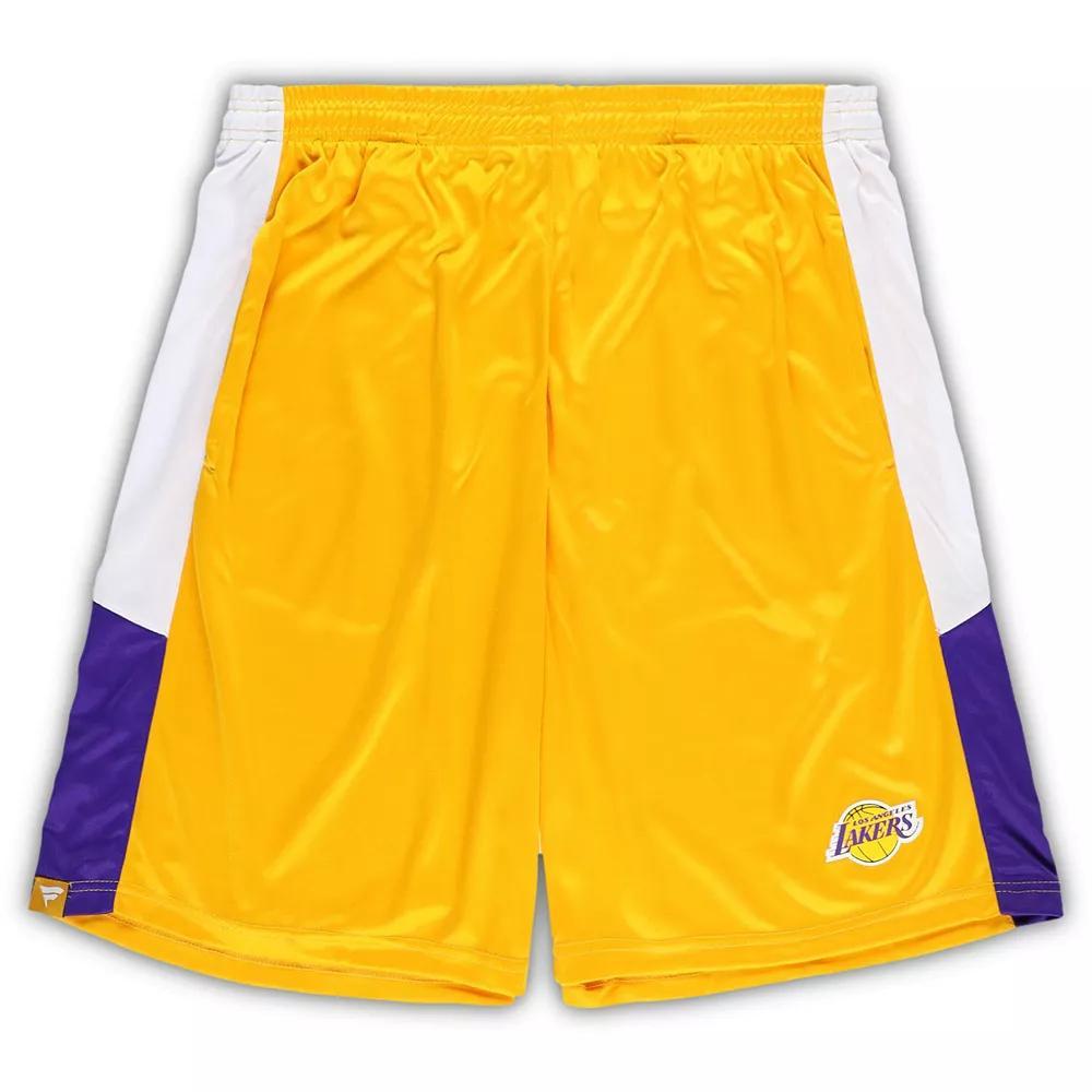 Men's Fanatics Branded Gold Los Angeles Lakers Big & Tall Champion Rush Practice Shorts, Size: 4XB Product Image