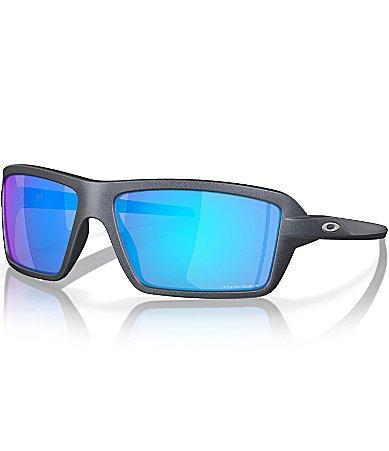 Oakley Mens OO9129 Cables 63mm Rectangular Sunglasses - Blue Steel/Prizm Sapphire Product Image