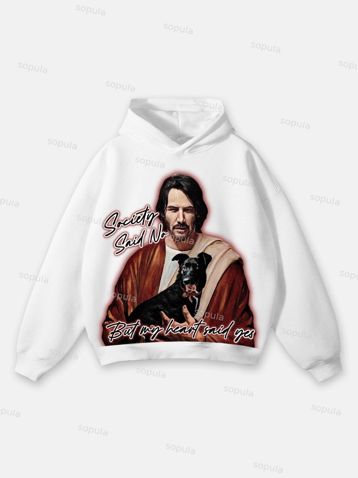 Sopula Top Man Retro Graphic Hoodie Product Image