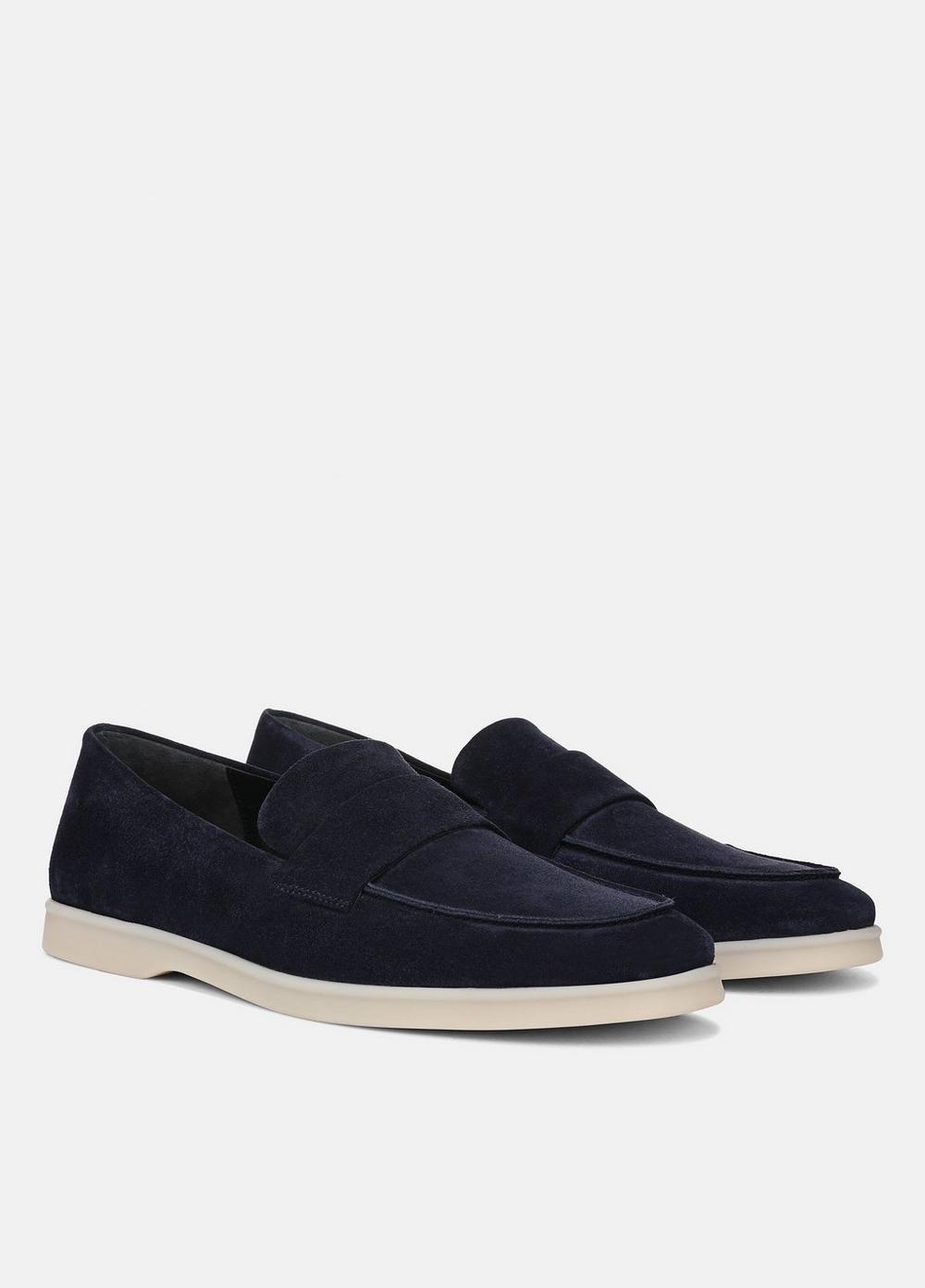 Mens Big Sur Suede Loafer, Night Blue, Size 7 Vince Product Image