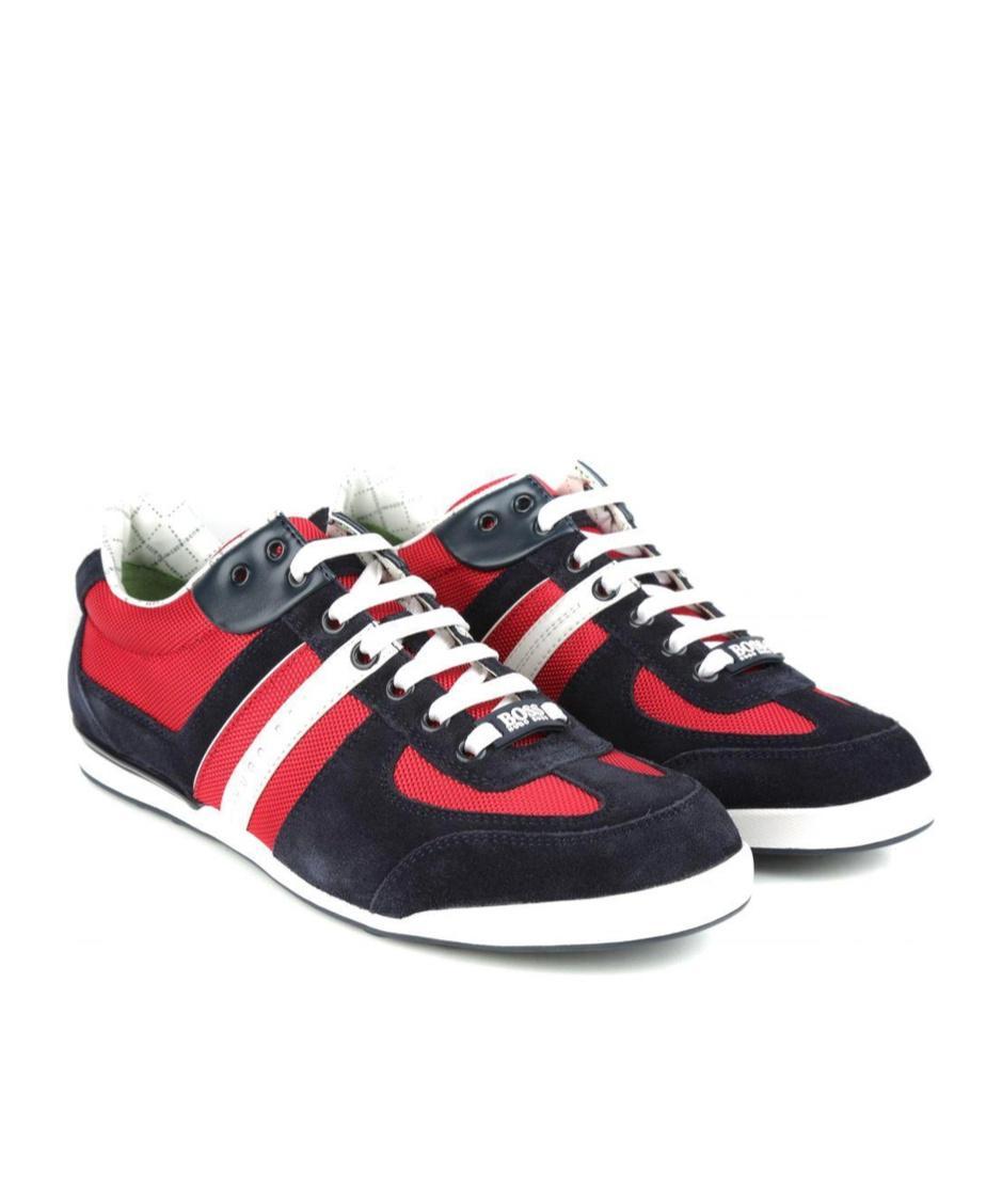 HUGO BOSS Round Head Lace Low-cut Skate Shoes In Black Product Image