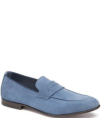 Johnston  Murphy Collection Mens Taylor Suede Penny Loafers Product Image