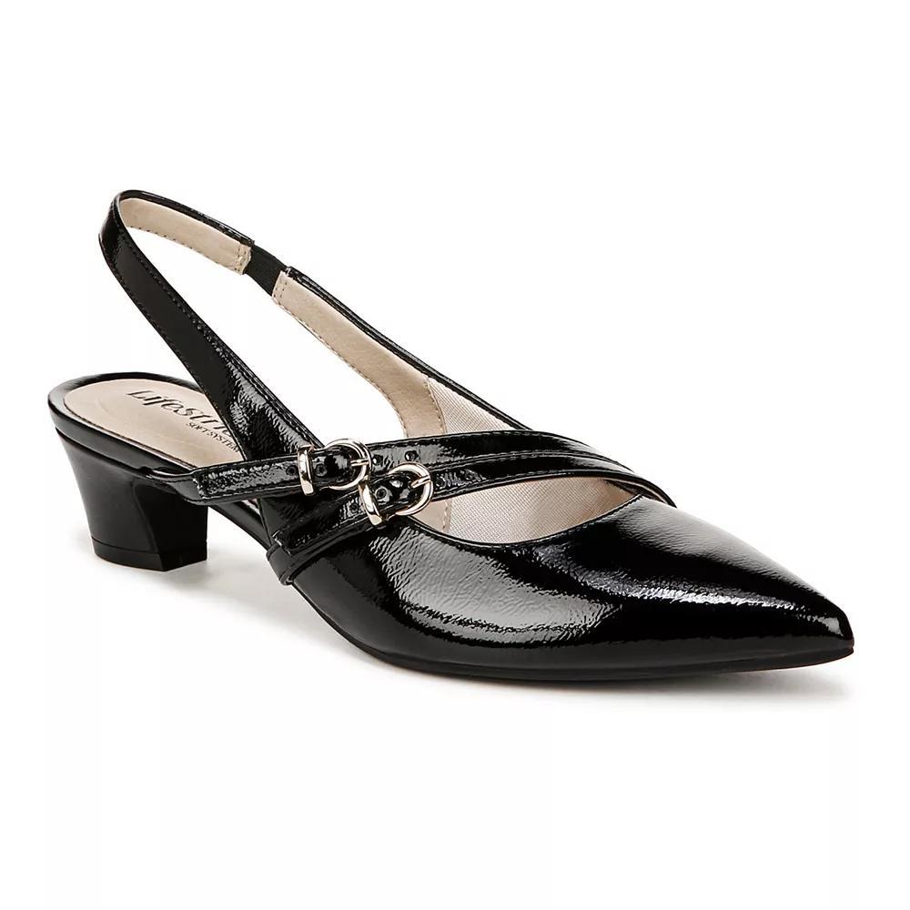 LifeStride Monique Women's Slingback Heels, Size: 7 Wide, Black Product Image
