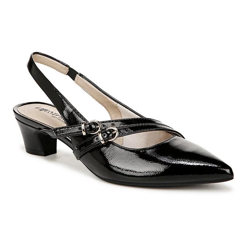 LifeStride Monique Women's Slingback Heels, Size: 7 Wide, Black Product Image