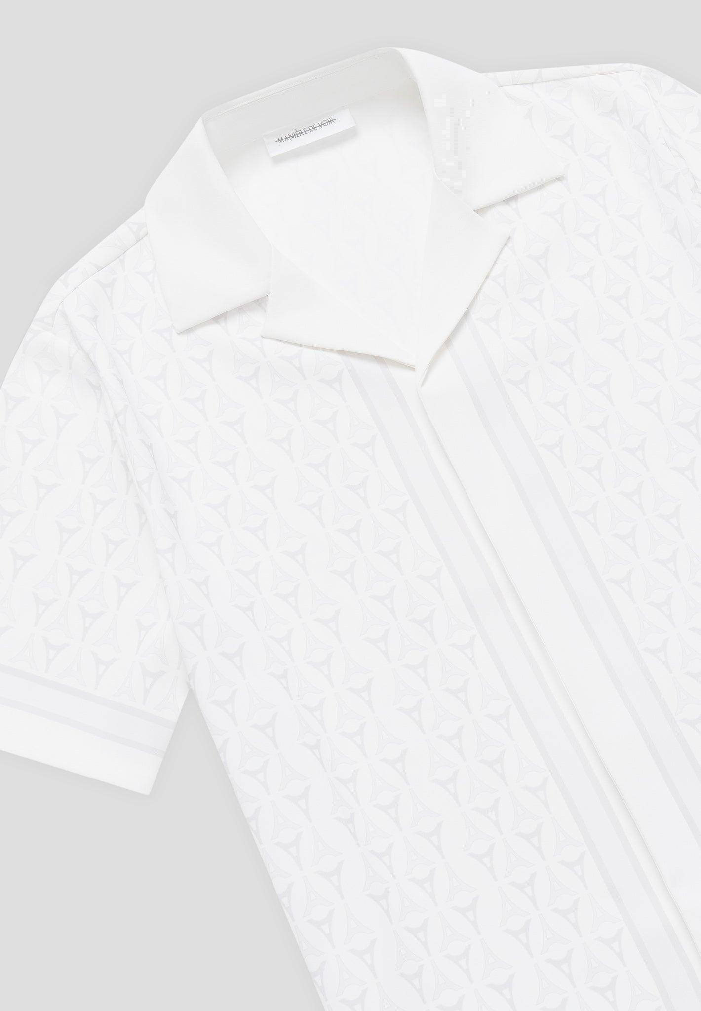 Eiffel Monogram Resort Shirt - White Male Product Image