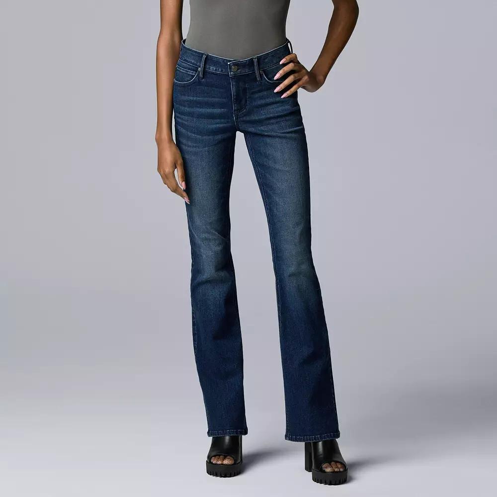 Women's Simply Vera Vera Wang Stretch Bootcut Jeans, Size: 4, Glassgow Product Image