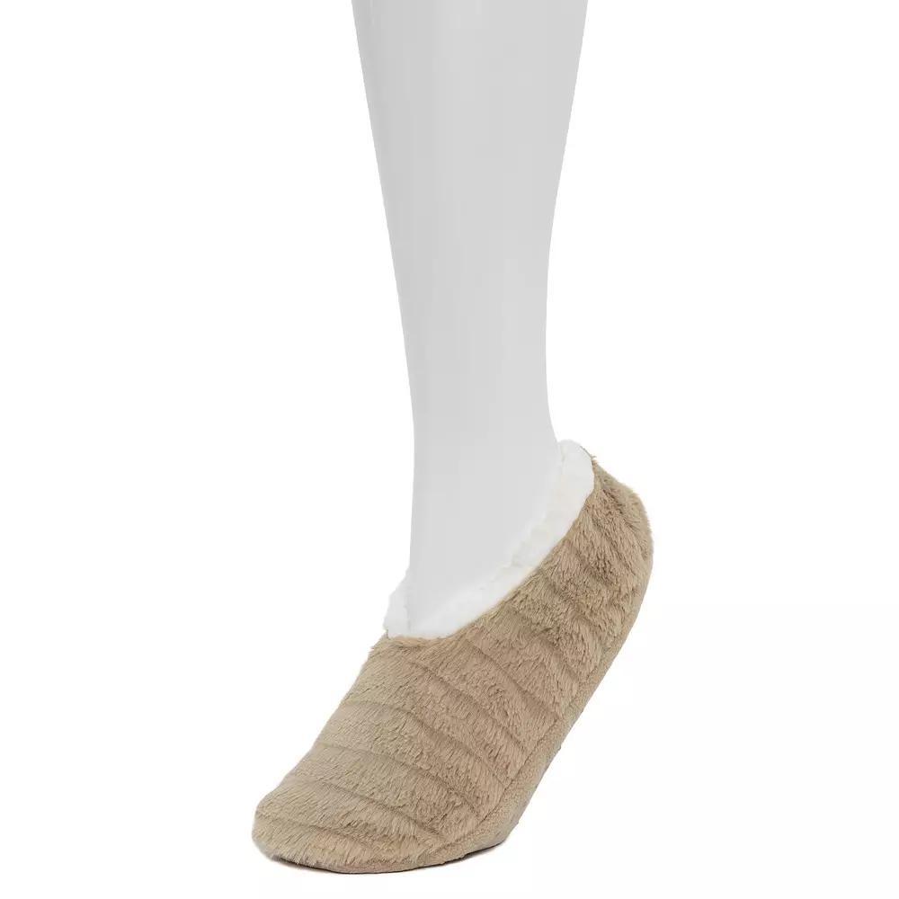 Women's Cozy Soft Faux Fur Ballerina Slipper Socks, Size: Small-Medium Product Image