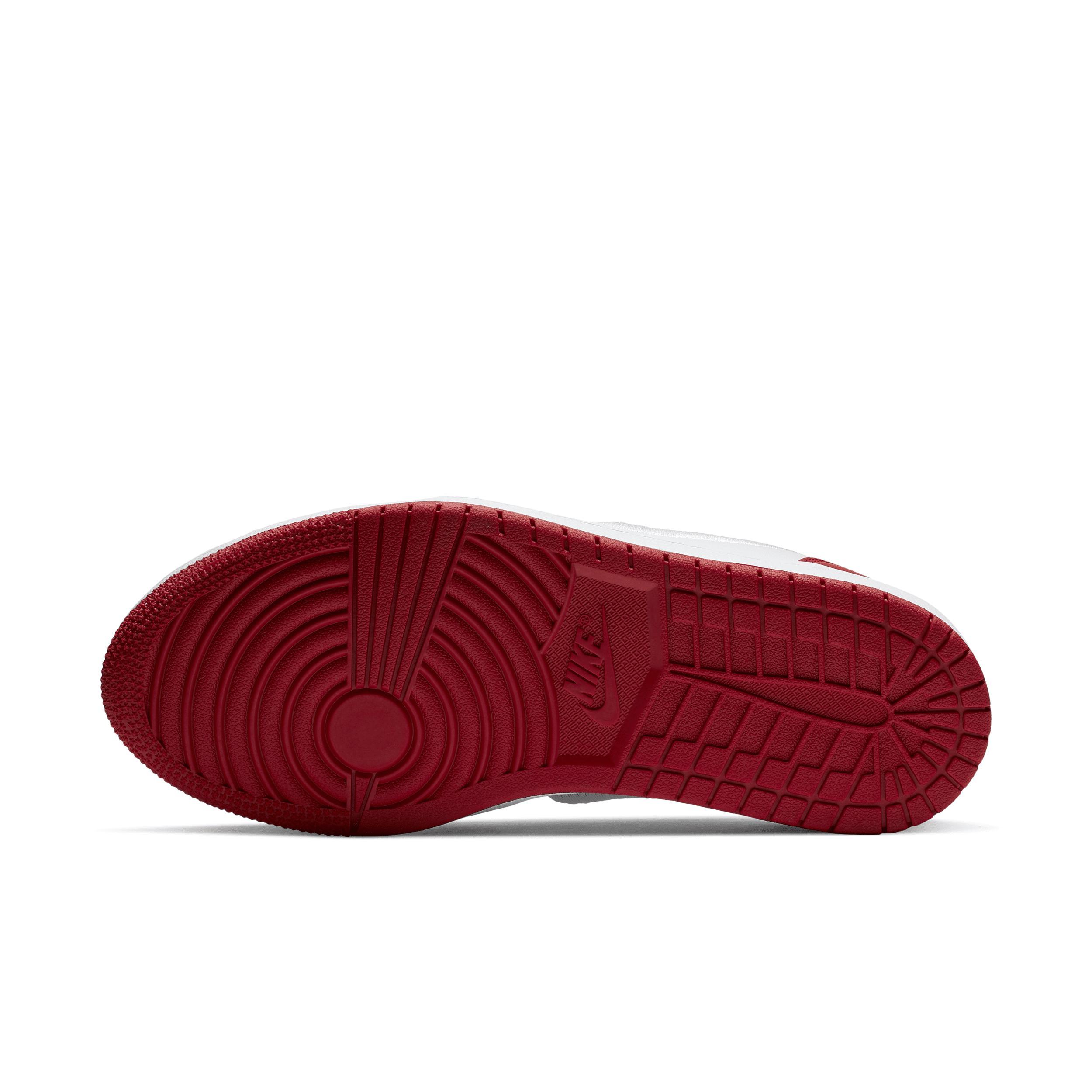 Jordan Womens Jordan Retro 1 Low Slip WMNS - Womens Basketball Shoes White/Black/Gym Red Product Image