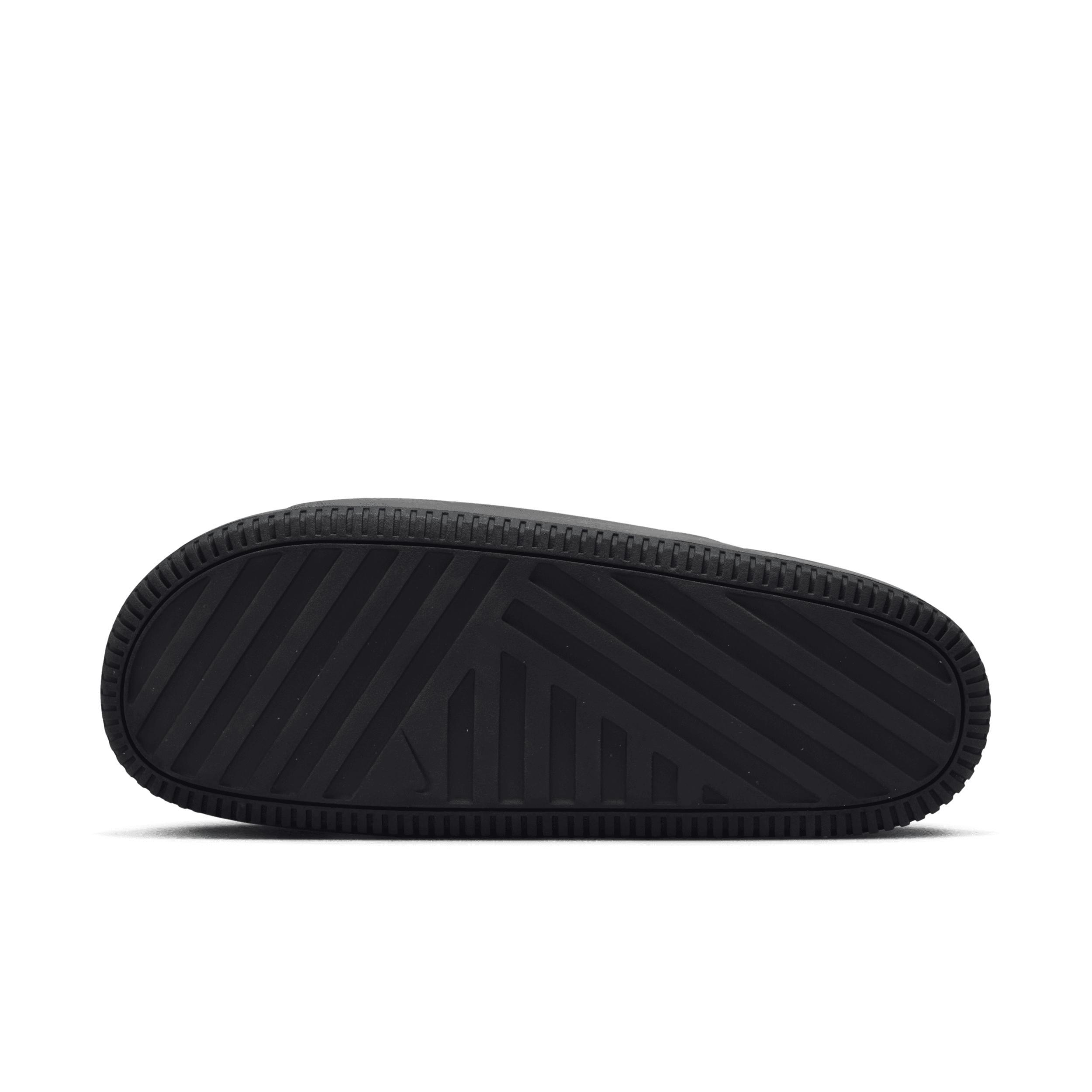 Nike Mens Calm Slides Print NS - Shoes Black/Anthracite/Football Grey Product Image