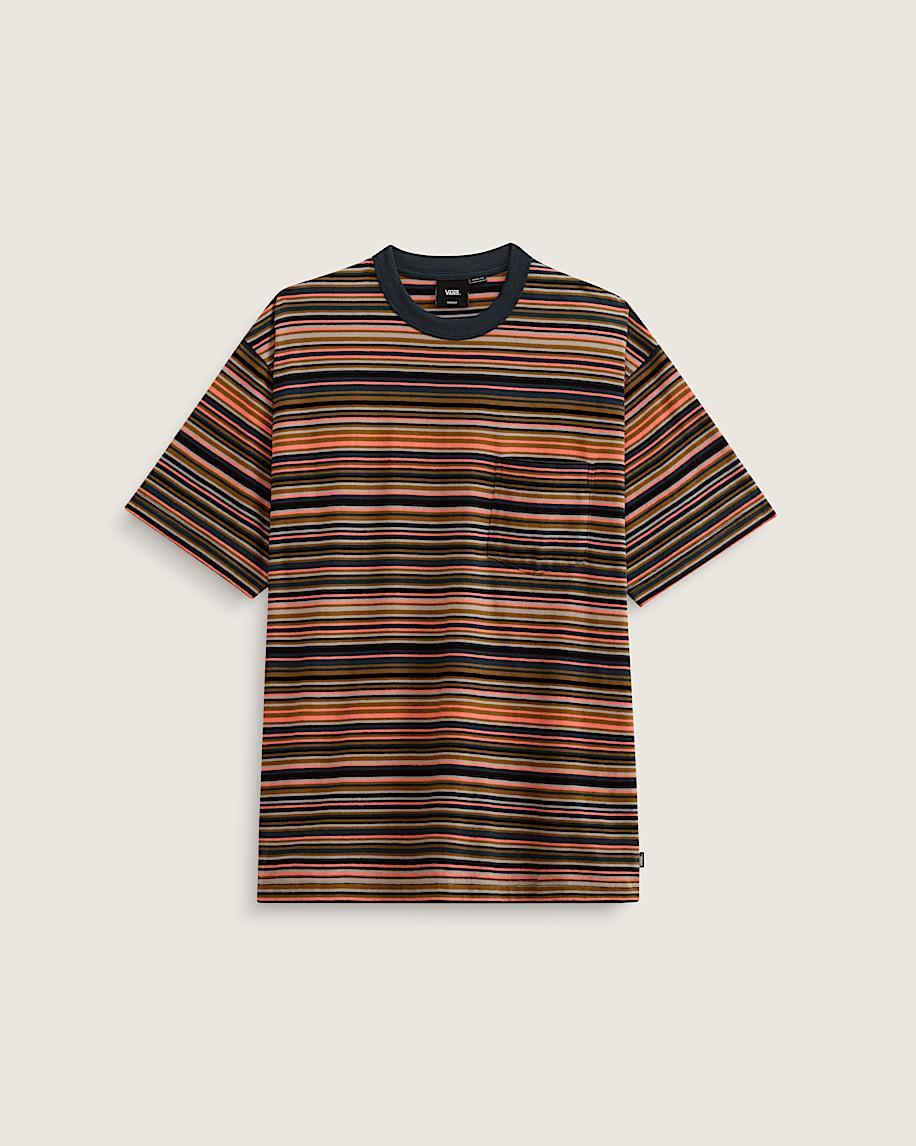 Braden Stripe Knit Shirt in Parisian Night Blue / Orange| Vans US Product Image