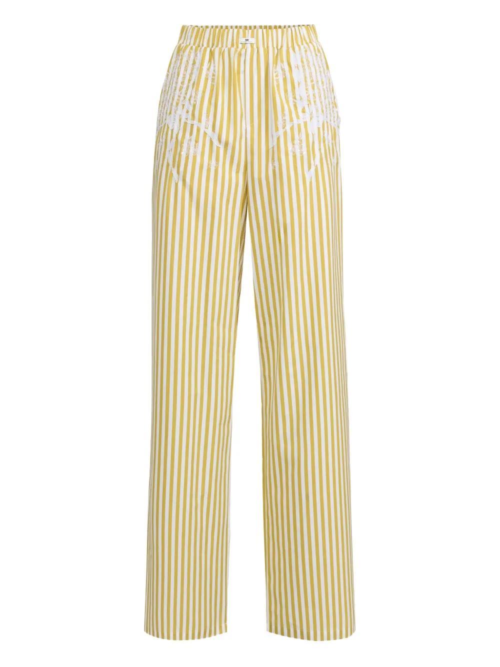 poplin embroidered trousers Product Image