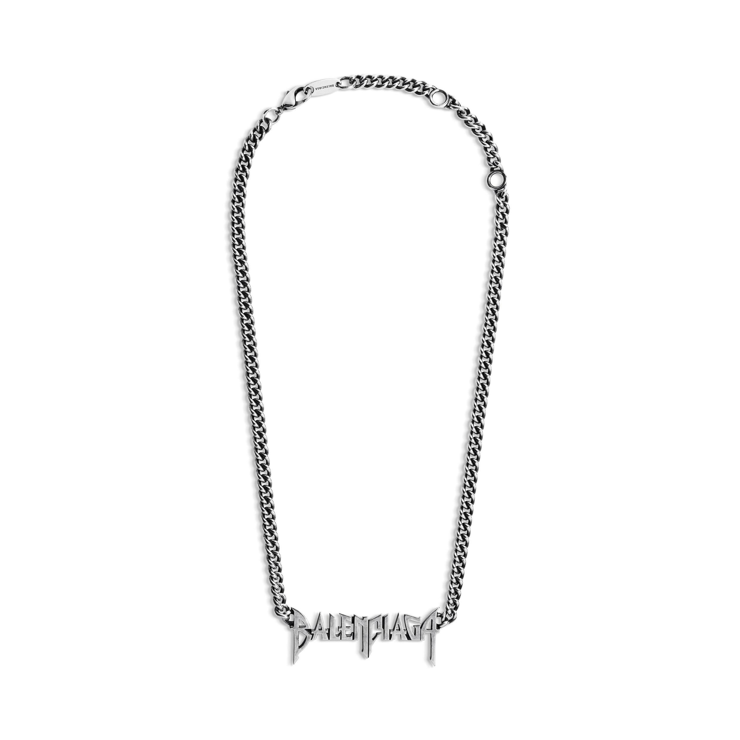 Typo Metal Necklace  in Silver Product Image
