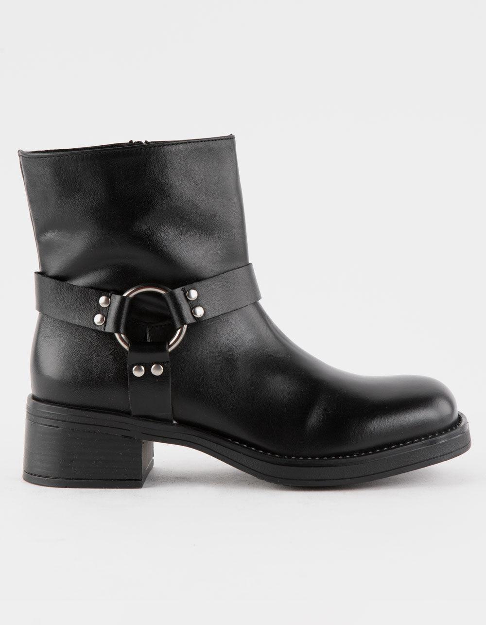 STEVE MADDEN Adena Harness Womens Moto Boots - BLACK Product Image