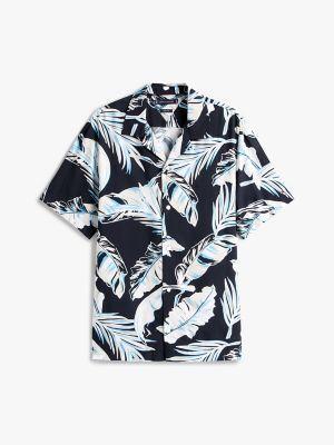 Regular Fit Banana Leaf Print Camp Shirt Product Image