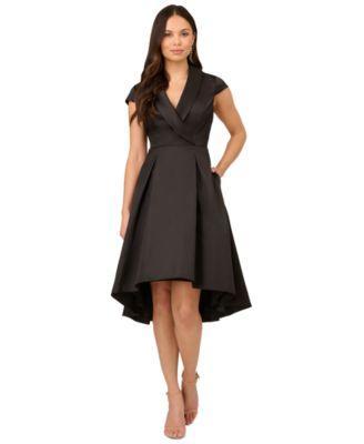 Adrianna Papell Womens Cap-Sleeve High-Low-Hem Dress Product Image