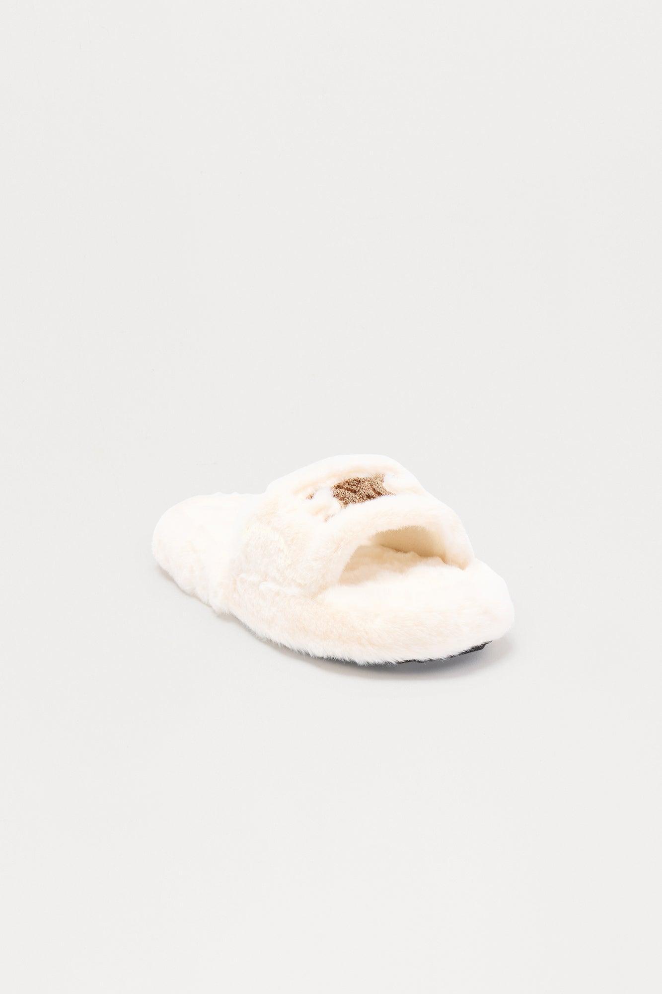 Winda Faux Fur Slippers - Cream Product Image