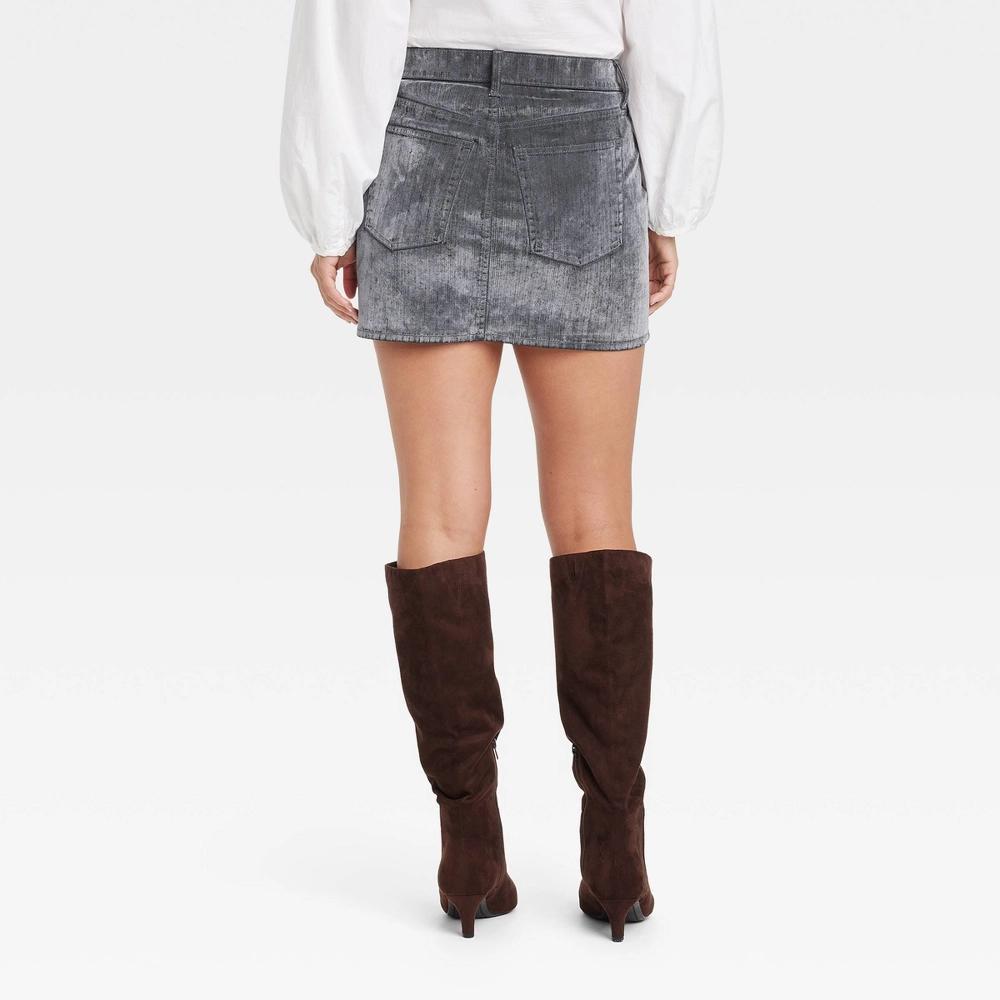 Womens Holiday Flocked Micro Mini Skirt - Universal Thread Gray Product Image