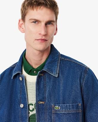 Heavy Cotton Denim Overshirt Jacket Product Image