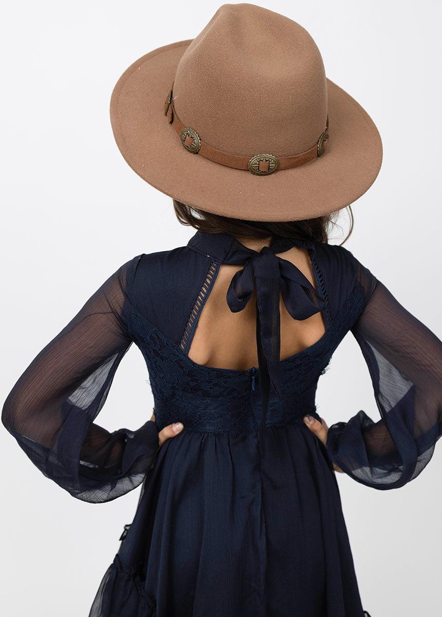 Kimaya Dress in Midnight Blue Girls Product Image