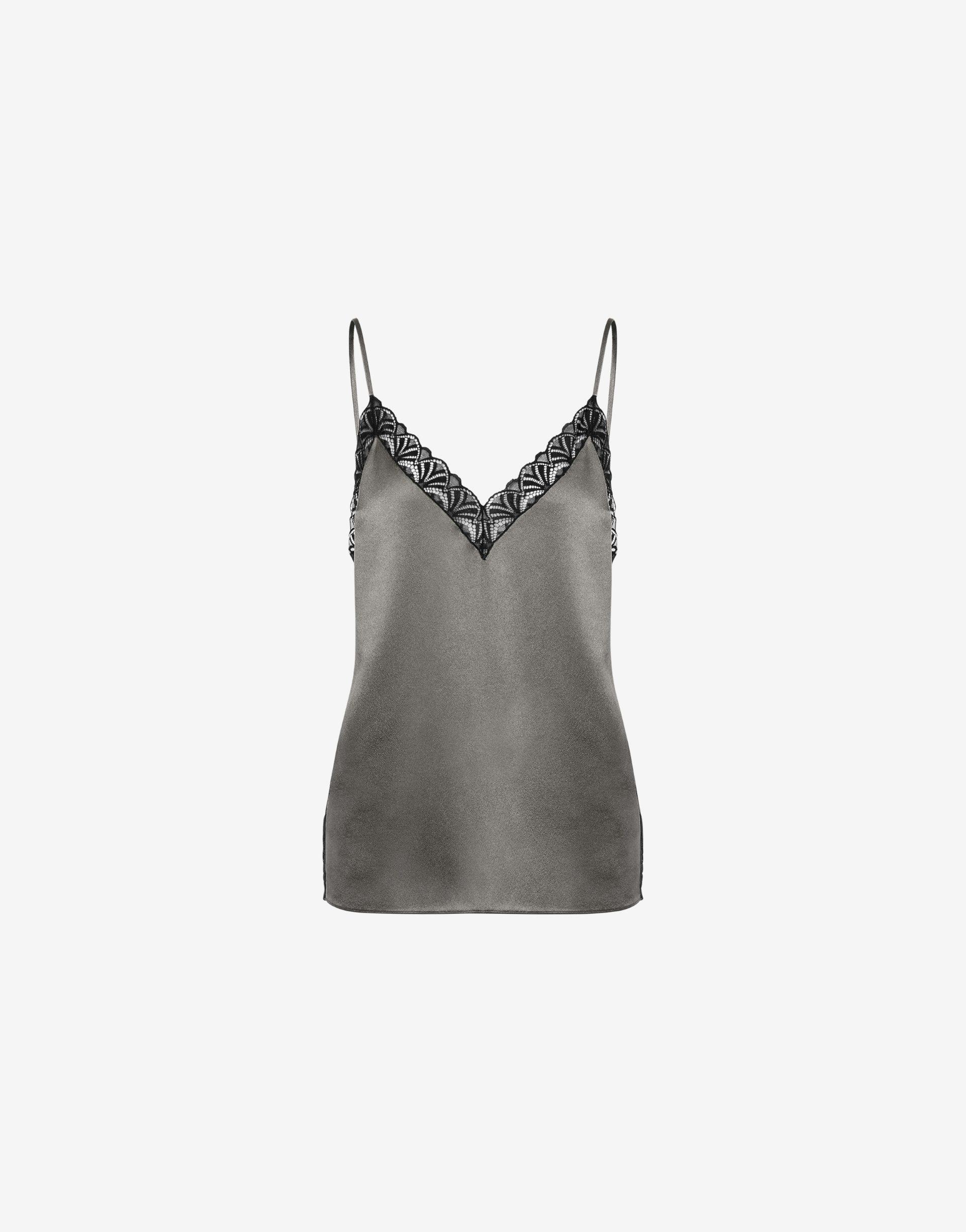 Satin top with lace Product Image