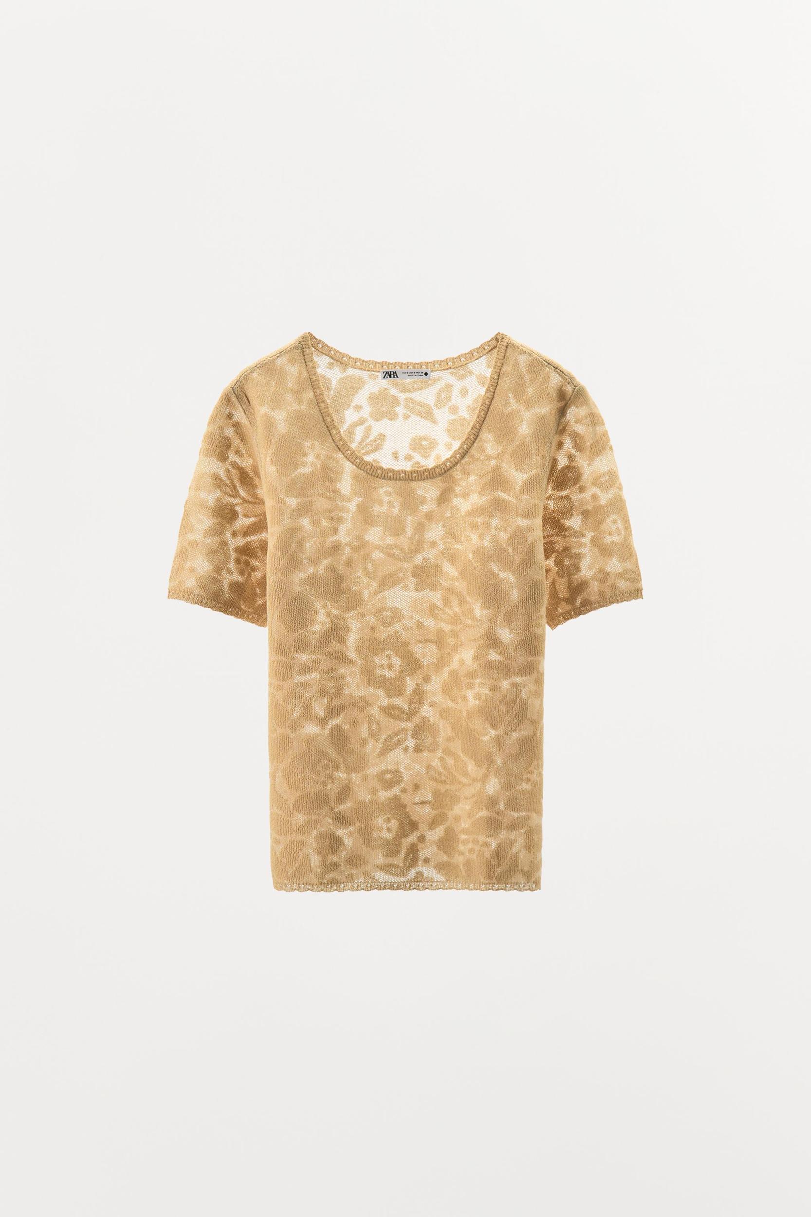 JACQUARD KNIT T-SHIRT Product Image