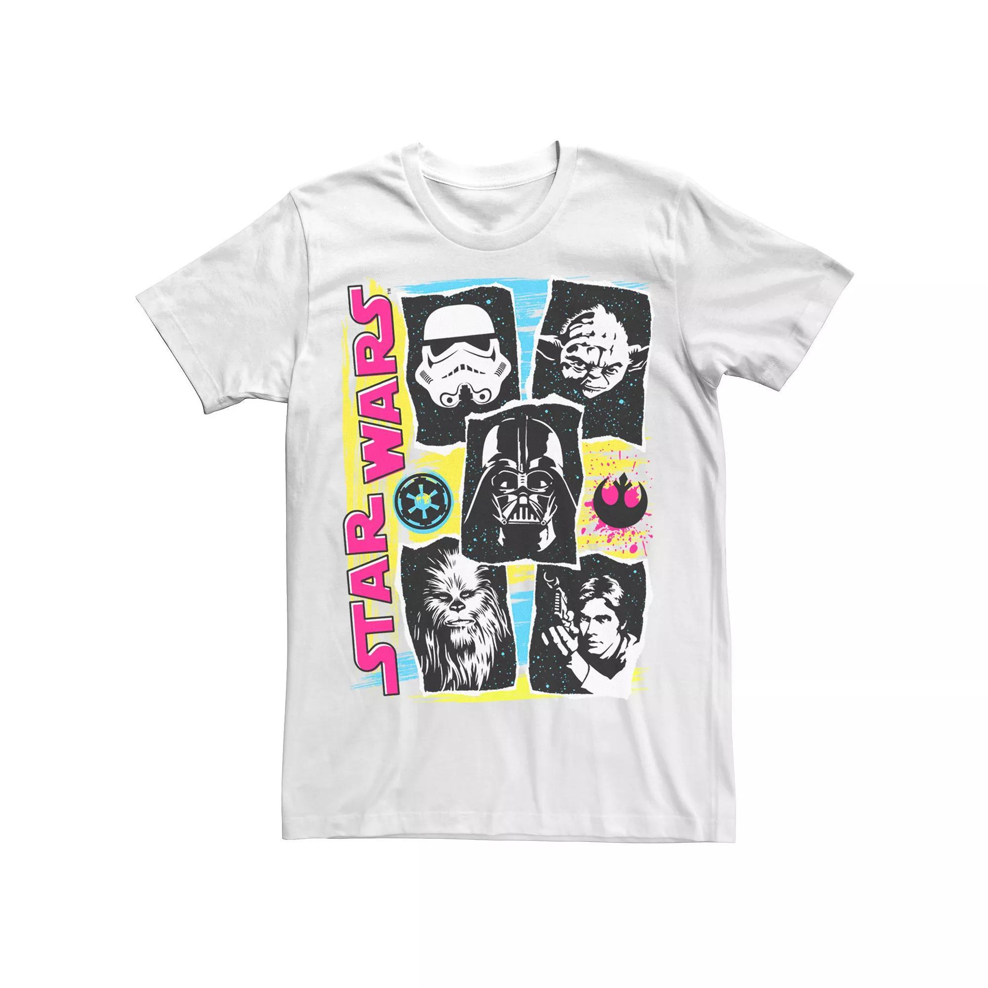 Men's Star Wars Characters Colorpop Collage Graphic Tee, Size: Large, Royal Product Image