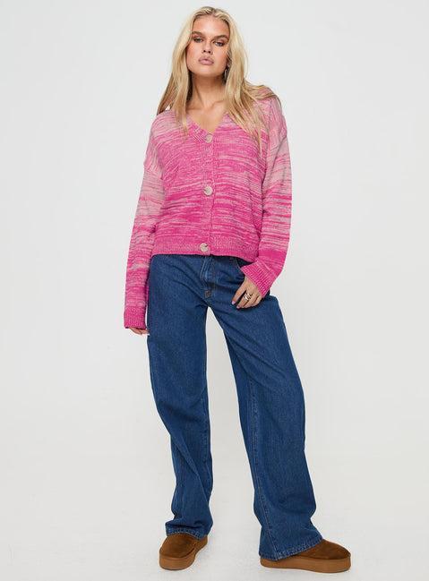 Emikio Cardigan Ombre Pink Product Image