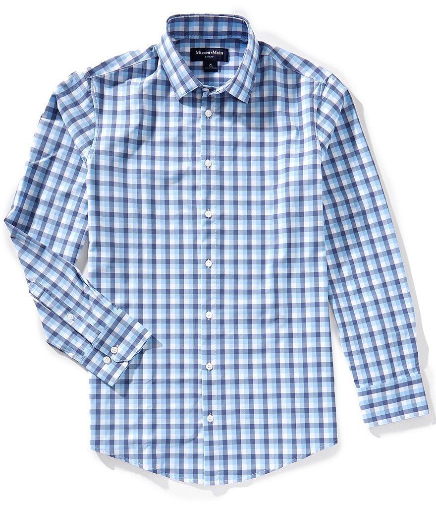Mizzen+Main Performance Stretch Leeward Todos Gingham Long Sleeve Woven Shirt Product Image