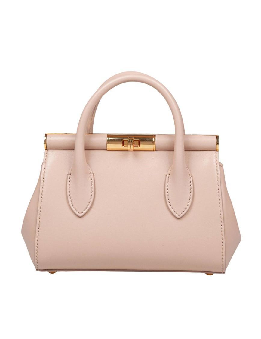 DOLCE & GABBANA Beige Leather Marlene Handbag In Neutrals Product Image