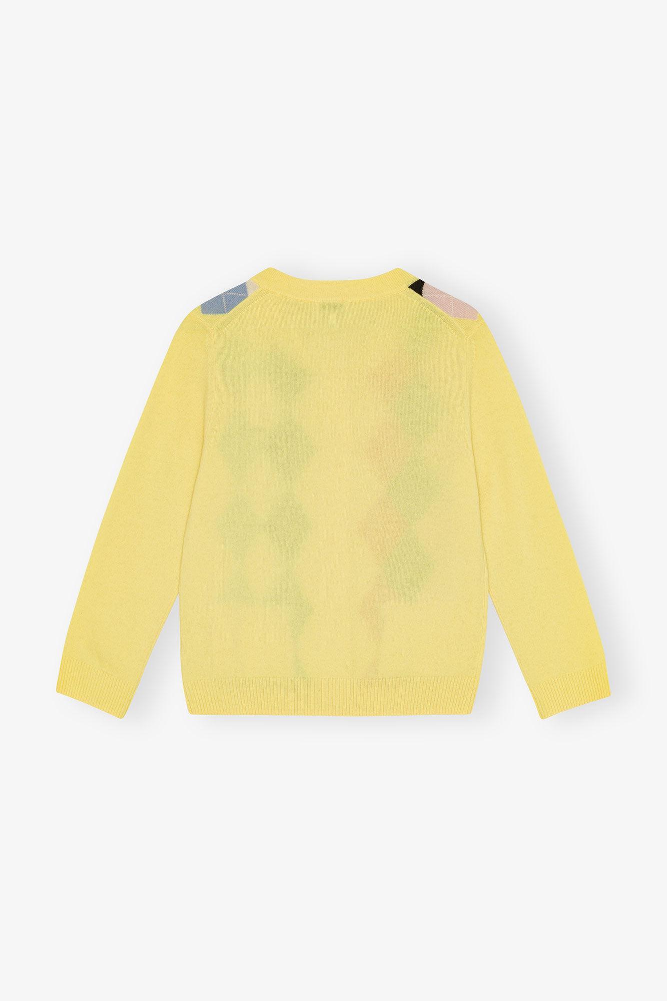 Yellow Check Cardigan Product Image