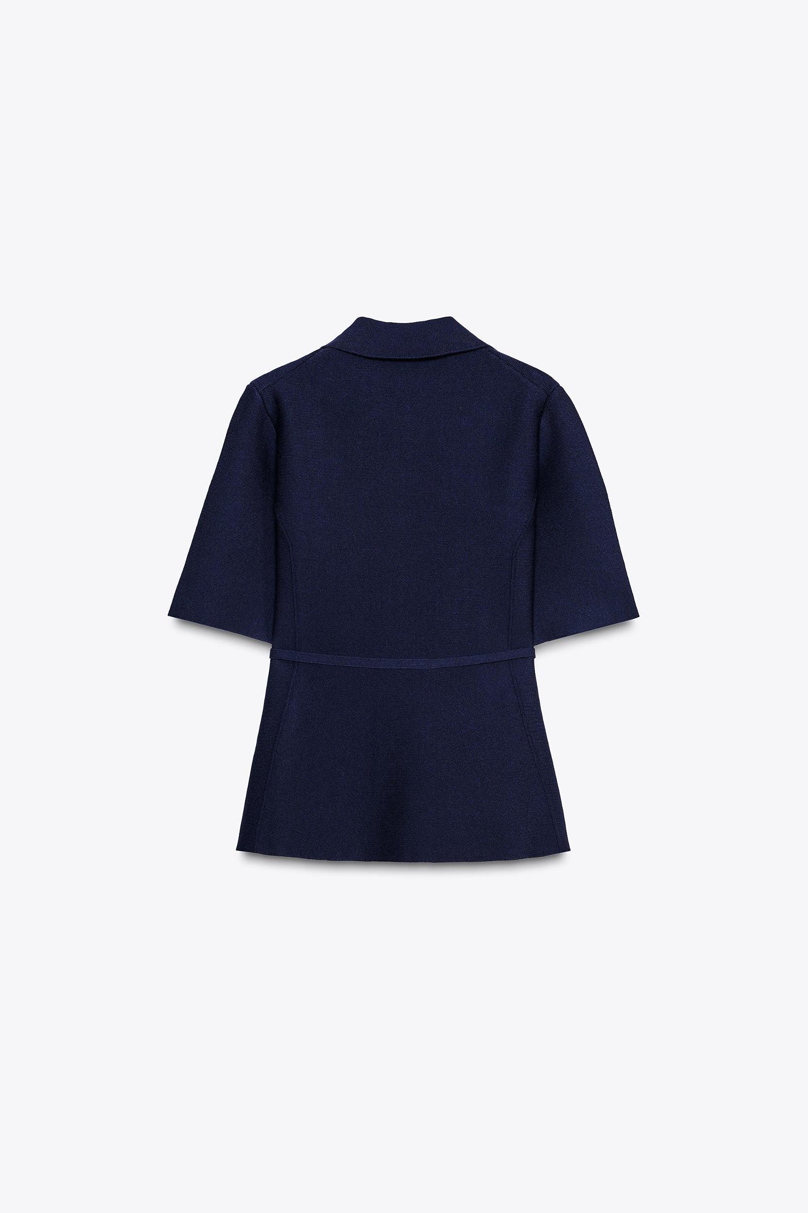 PLAIN KNIT BELTED JACKET Product Image