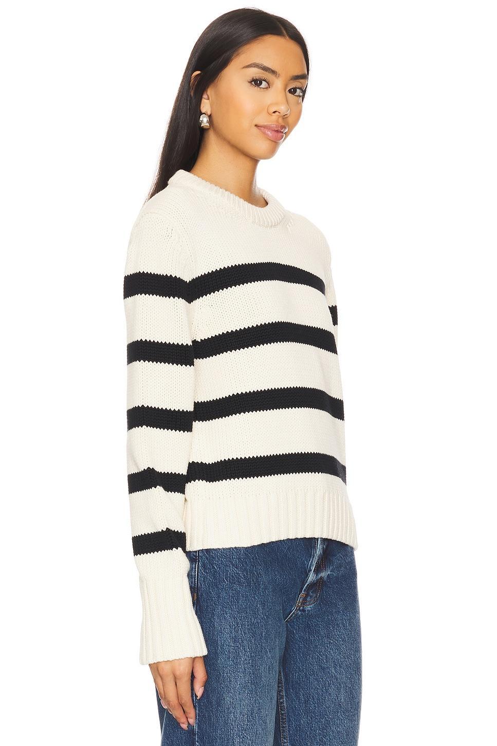 Organic Cotton Striped Crewneck White + Warren Product Image