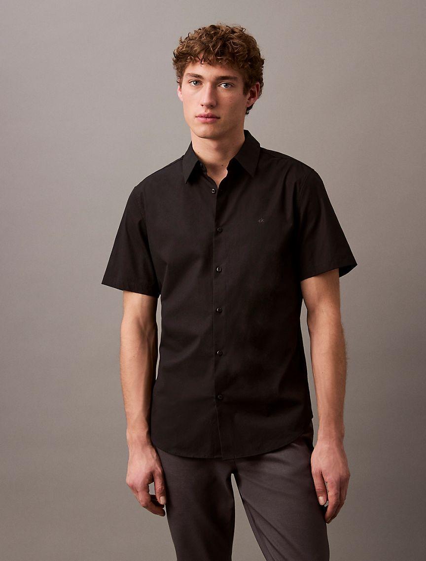 Cotton Stretch Slim Button-Down Shirt Product Image
