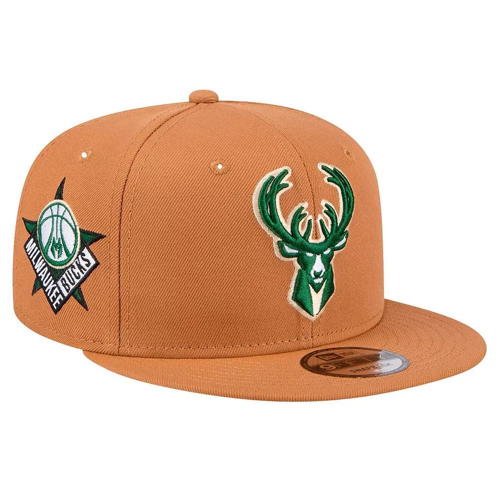 Men's New Era Tan Milwaukee Bucks Color Pack 9FIFTY Snapback Hat, Team Product Image