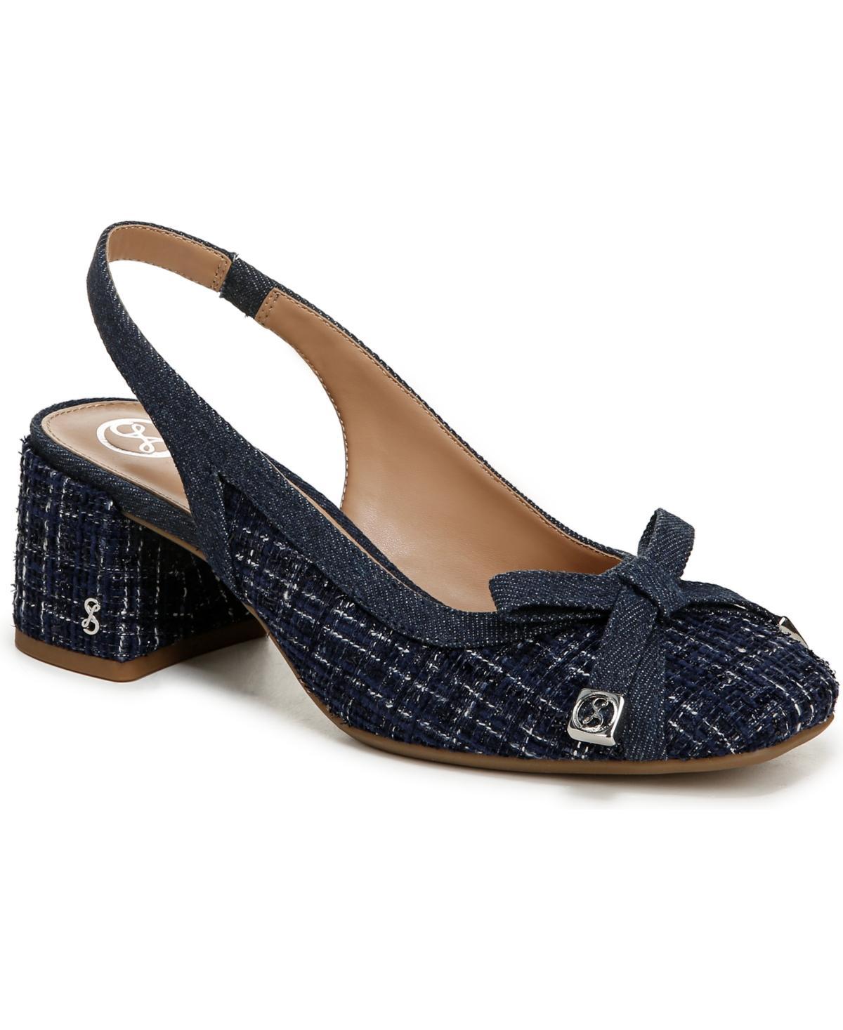 Sam and Libby Womens Giselle Block Heel Slingback Pumps Product Image