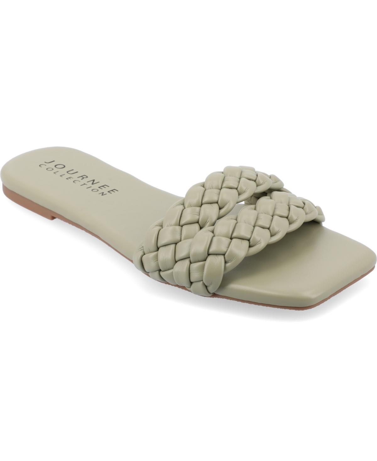 Journee Sawyerr Womens Braided Slide Sandals Product Image