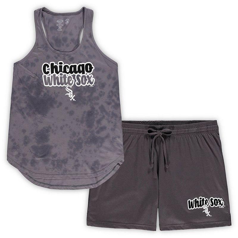 Women's Concepts Sport Charcoal Chicago White Sox Plus Size Cloud Tank Top & Shorts Sleep Set, Size: 2XL Product Image