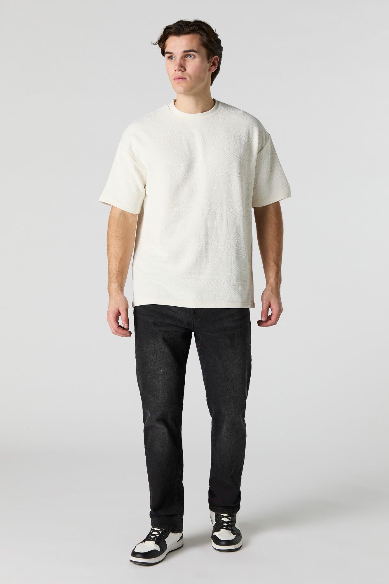 Geo Textured Relaxed T-Shirt Male Product Image