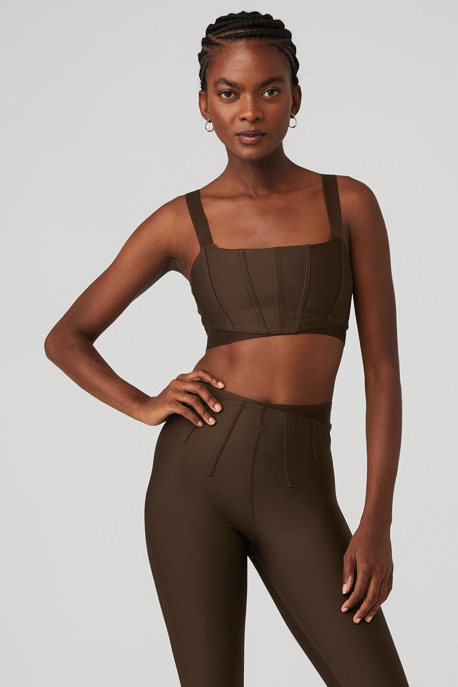 Alo Yoga | Airlift High-Waist 7/8 Corset Legging Brown Product Image