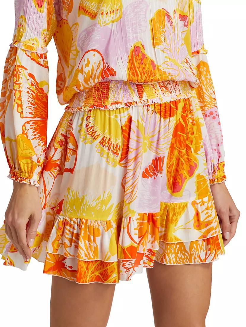 Ilona Floral Long-Sleeve Minidress Product Image